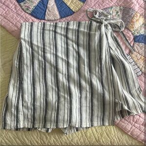 Striped Wrap Skort